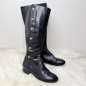 Nine West Women’s Oreyan Tall Leather Knee-High Riding Boots
